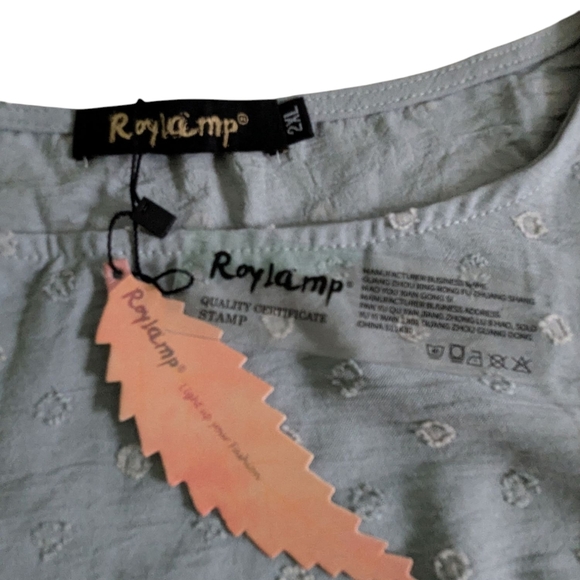 Roylamp Light Blue Textured Top. 2XL. NWT - Picture 4 of 7